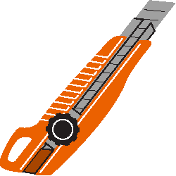 Retractable knife graphic
