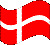 Flag of Denmark clipart icon