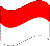 Flag of Indonesia clipart icon