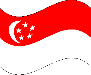 Flag of Singapore clipart picture