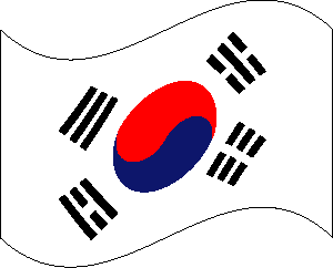 Flag of South Korea clipart picture