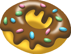 Chocolate doughnut clipart