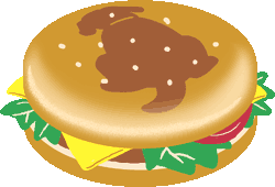 ハンバーガー（はんばーがー）-1のイラスト