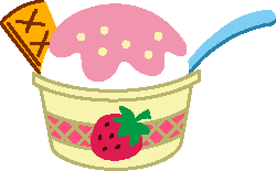 Strawberry ice cream clipart