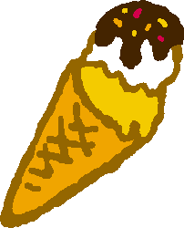 Ice-cream cone web art