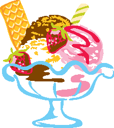Ice cream sundae illustration