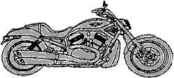 オートバイ（おーとばい）のイラスト