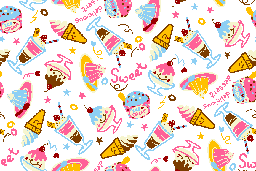 Sweets(Jelly,Pudding,Chocolate Parfait) background