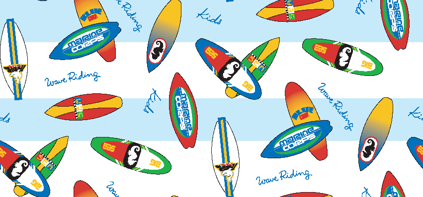 Surfboards on Stripes background