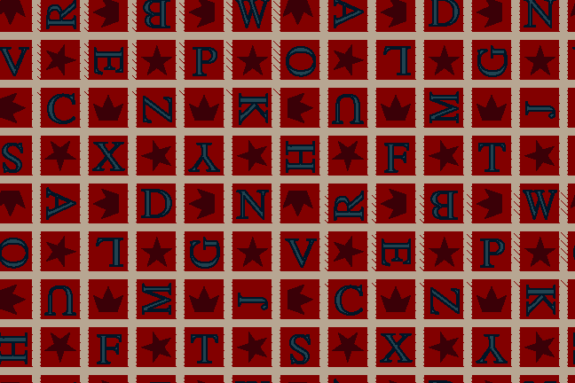 Alphabet with Check Pattern image