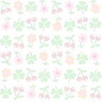 Cherry with Clovers & Flowers wallpaper